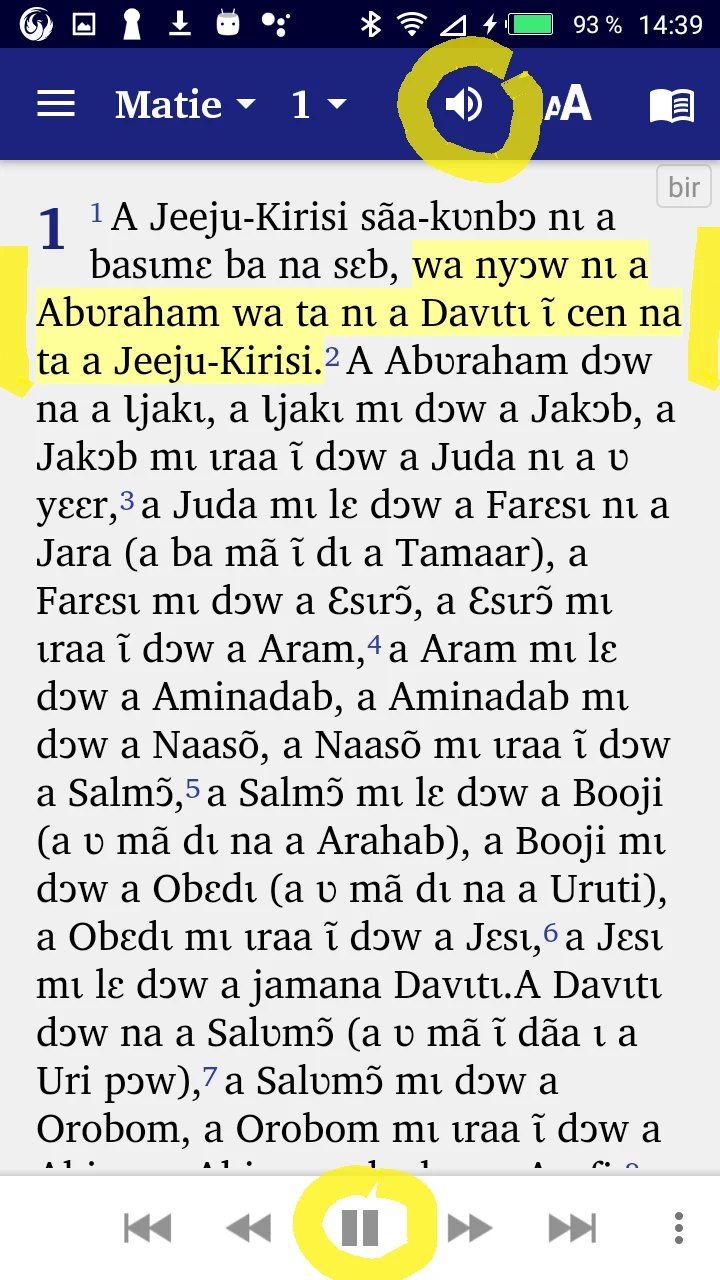 Birifor NT français English screenshot